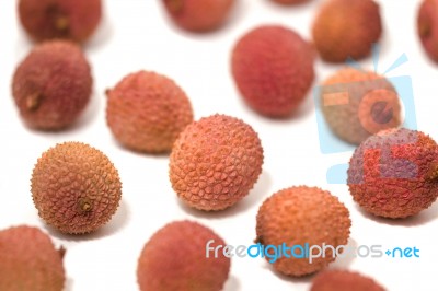 Bunch Of Lychee Fruits Stock Photo