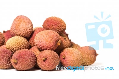 Bunch Of Lychee Fruits Stock Photo