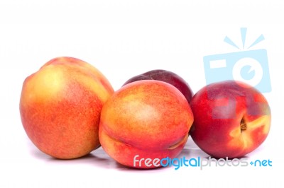 Bunch Of Peaches Stock Photo