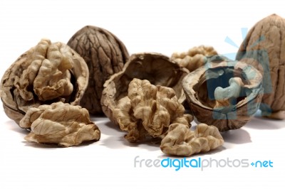 Bunch Of Walnuts Stock Photo