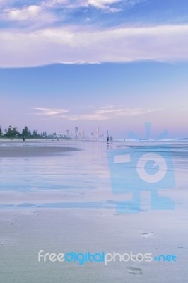 Burleigh Heads Beach During The Day Stock Photo