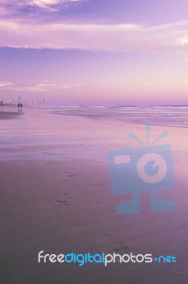 Burleigh Heads Beach During The Day Stock Photo