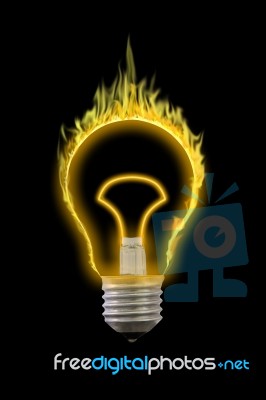 Burn Your Idea Glow In The Dark Stock Photo