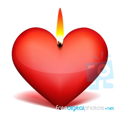 Burning Heart Stock Image