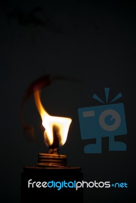 burning lamp Stock Photo