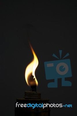 Burning lamp Stock Photo