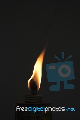 Burning lamp Stock Photo