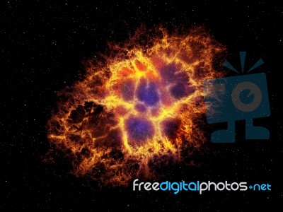 Burning Nebula  Stock Image