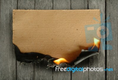 Burning Paper Stock Photo