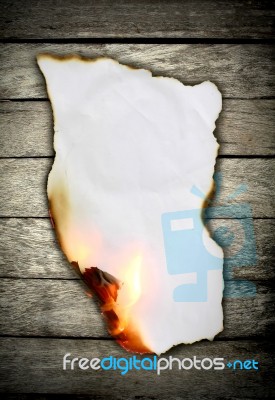 Burning Paper  Stock Photo