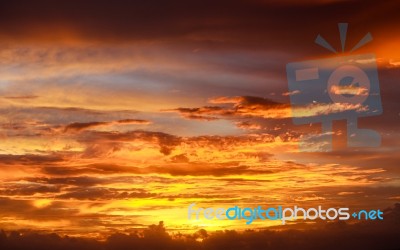 Burning Sky (sunset) Stock Photo