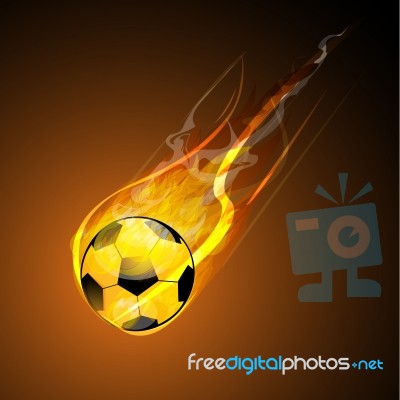 Burning Soccer Stock Image