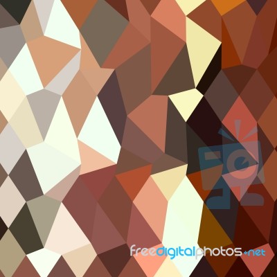 Burnt Sienna Abstract Low Polygon Background Stock Image