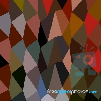 Burnt Umber Abstract Low Polygon Background Stock Image