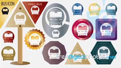 Bus Icon Stock Image