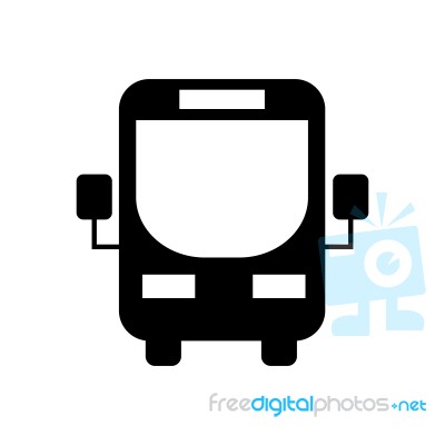 Bus Icon  Illustration On White Background Stock Image