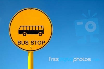 Bus Stop Stock Photo