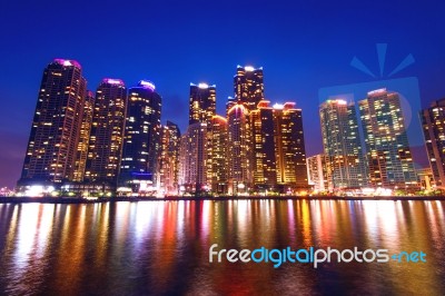 Busan Cityscape, South Korea Skyline Stock Photo