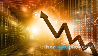 Business Arrow Graph Stock Image