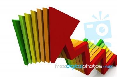 Business Arrow Graph Stock Image