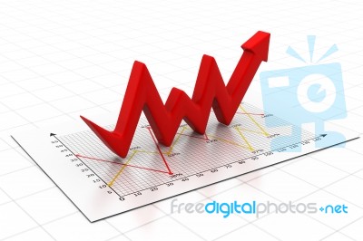 Business Arrow Graph Stock Image