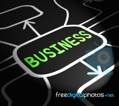 Business Arrows Means Company Venture Or Commerce Stock Image