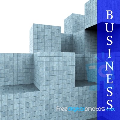 Business Blocks Design Means Building Activity And Construction Stock Image