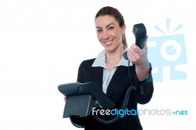 Business Call For You, Boss! Stock Photo