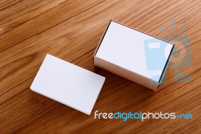 Business Card Blank Mockup Stock Photo