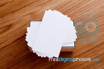 Business Card Stack Stock Photo