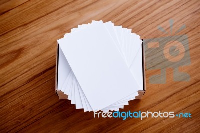 Business Card Stack Stock Photo