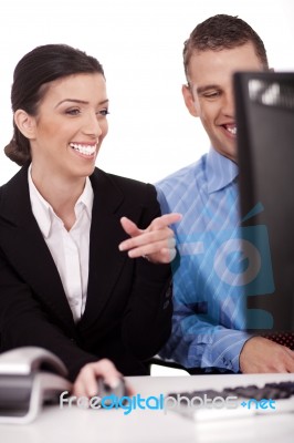 Business Colleague Discussing Stock Photo