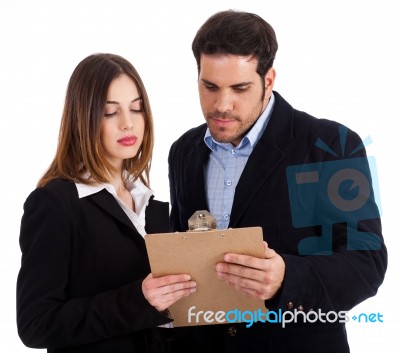 Business Colleague Discussing Stock Photo