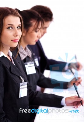 Business Conference Attendants Stock Photo