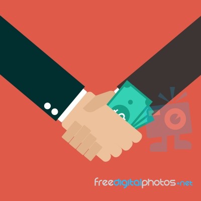 Business Corruption Handshake Stock Image