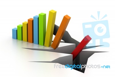 Business Crisis Graph Stock Image