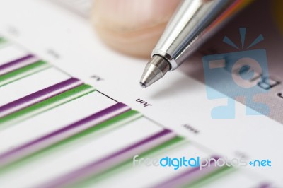 Business Data Analyzing Stock Photo