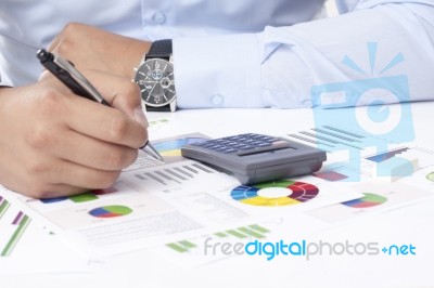 Business Data Analyzing Stock Photo