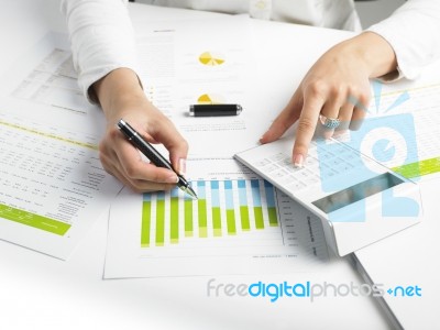 Business Data Analyzing Stock Photo