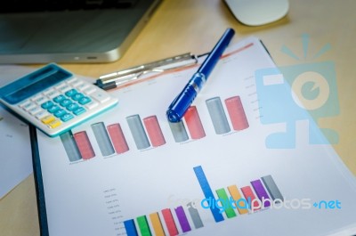 Business Documents Charts Stock Photo