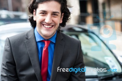 Business Executive Enjoying His Day Out Stock Photo