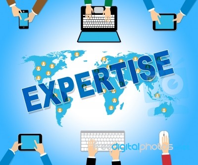 Business Expertise Represents Skill Web And Corporation Stock Image