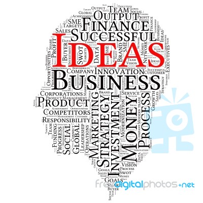 Business & Finance Related Word Art Head Stock Image