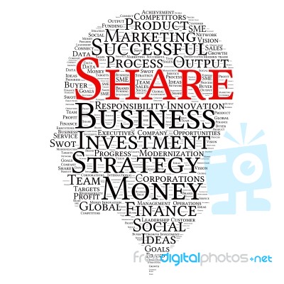 Business & Finance Related Word Art Head Stock Image