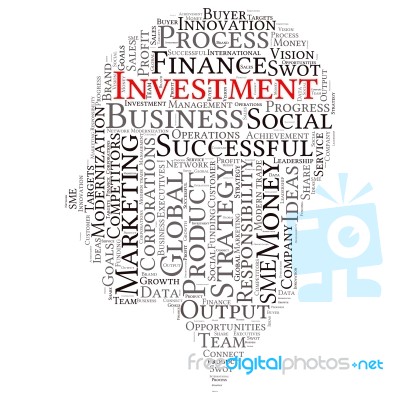 Business & Finance Related Word Art Head Stock Image