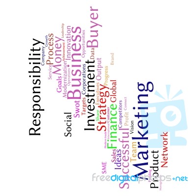 Business & Finance Related Word Cloud Background Stock Image