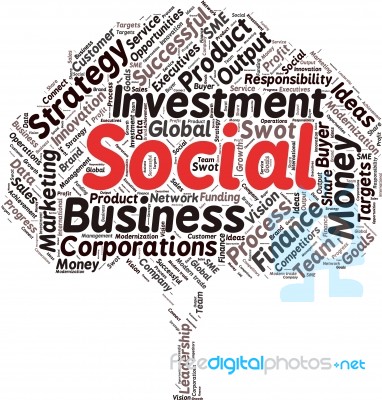 Business & Finance Related Word Cloud Background Stock Image