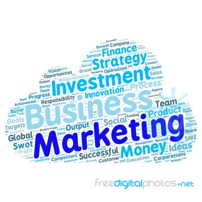 Business & Finance Related Word Cloud Background Stock Image