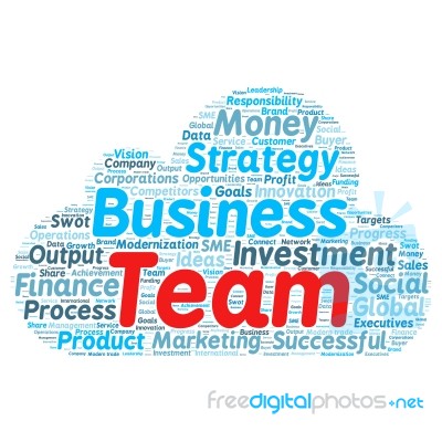 Business & Finance Related Word Cloud Background Stock Image