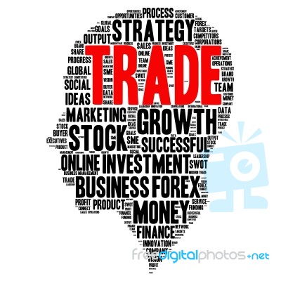 Business & Finance Related Word Cloud Background Stock Image